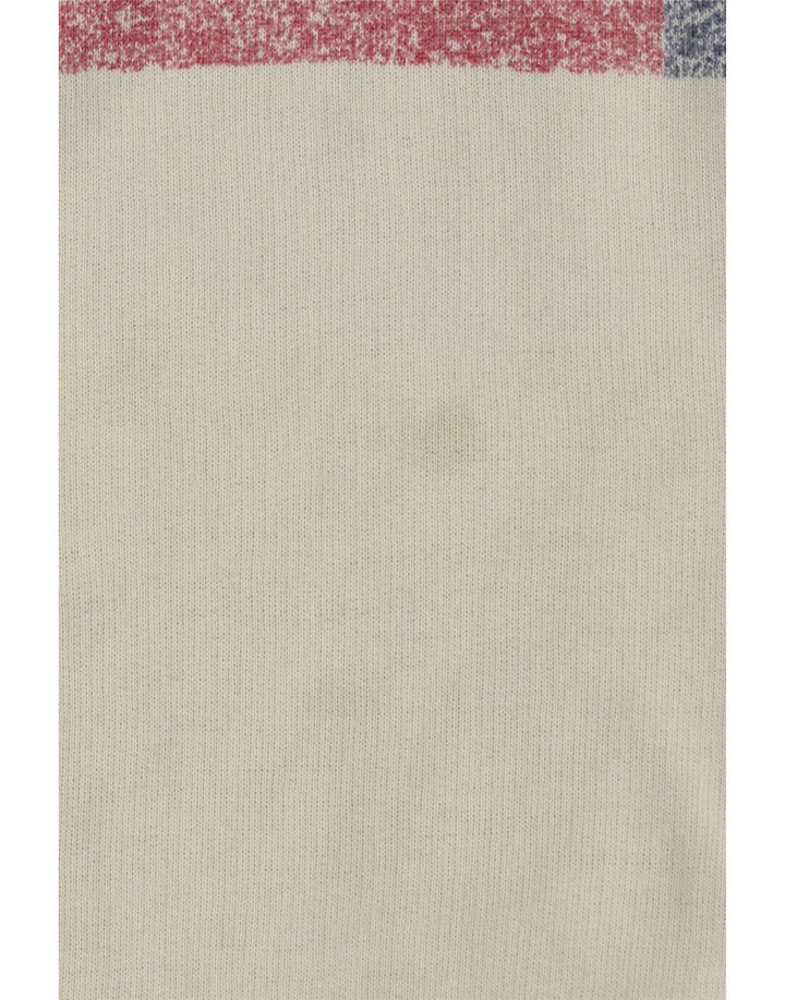 Sergio Tacchini Mens Sleeveless Sweatshirt Jumper Large White Colourblock