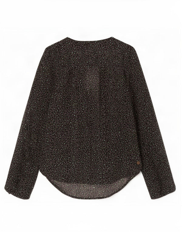 Maison Scotch Womens Petite Blouse Top UK 10 Small Purple Animal Print