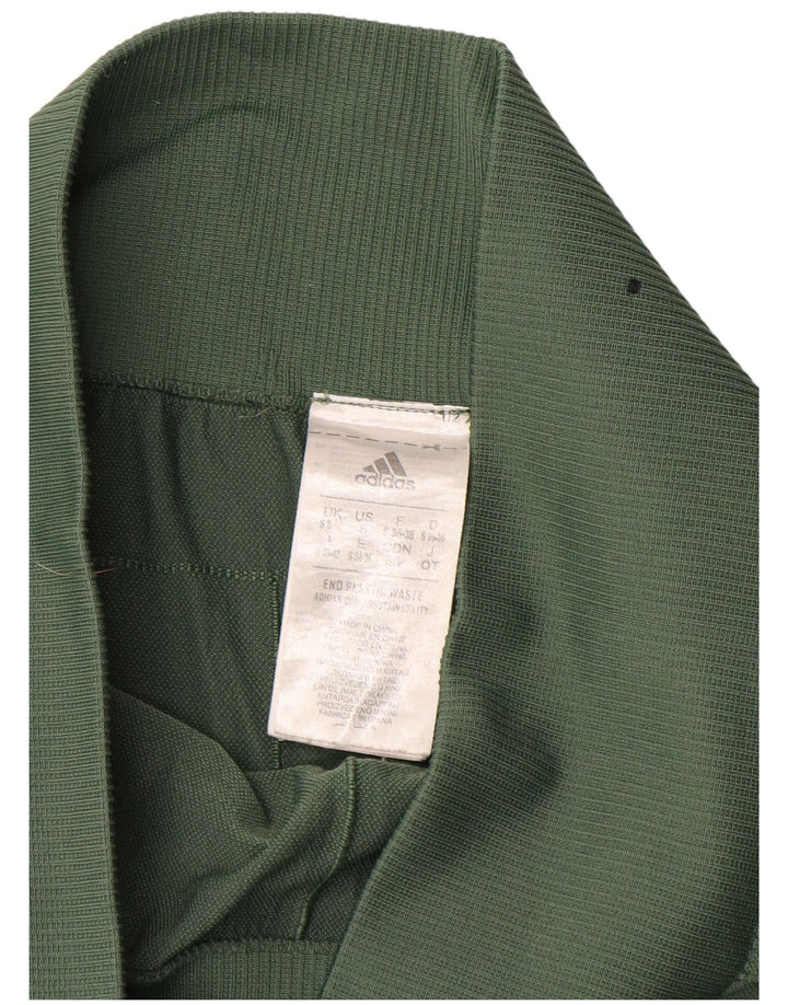 Adidas Womens Leggings UK 8/10 Small  Green Polyester