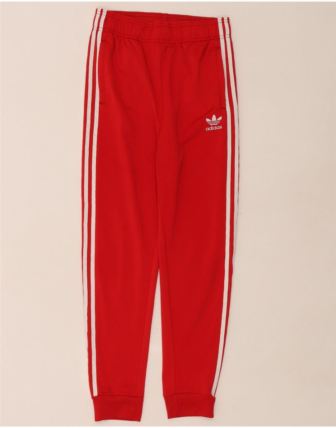 Adidas Boys Tracksuit Trousers Joggers 13-14 Years Red