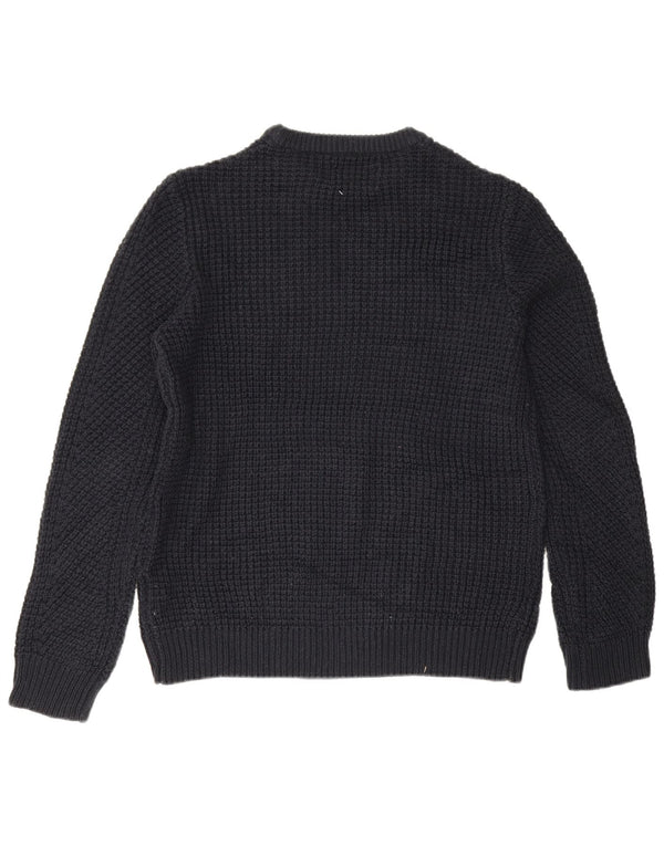 Jack & Jones Mens Core Crew Neck Jumper Sweater Medium Navy Blue Cotton