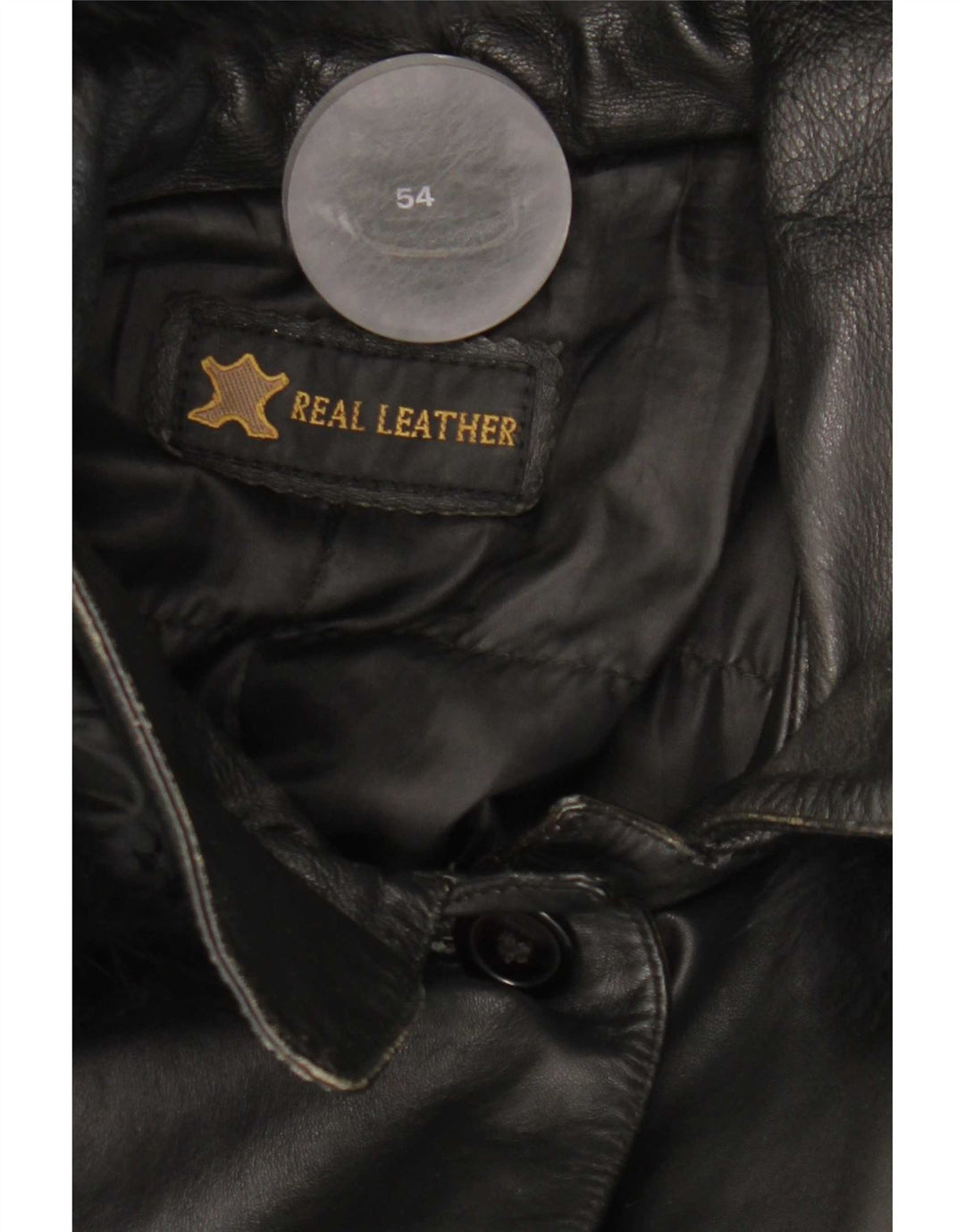 Vintage Womens Hooded Leather Coat IT 54 3XL Black Leather