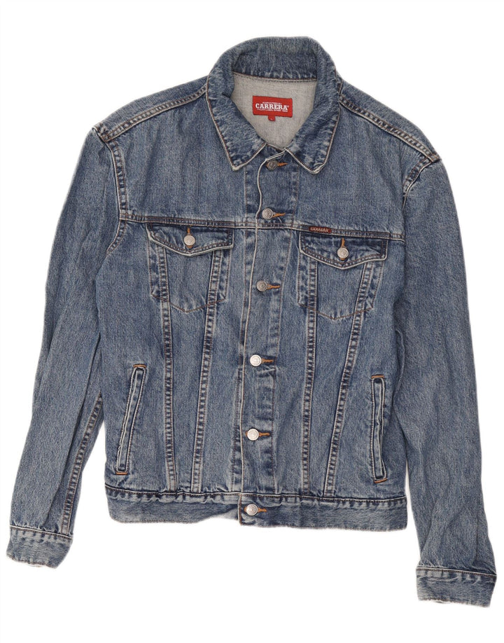Carrera Mens Denim Jacket UK 40 Large Blue Cotton