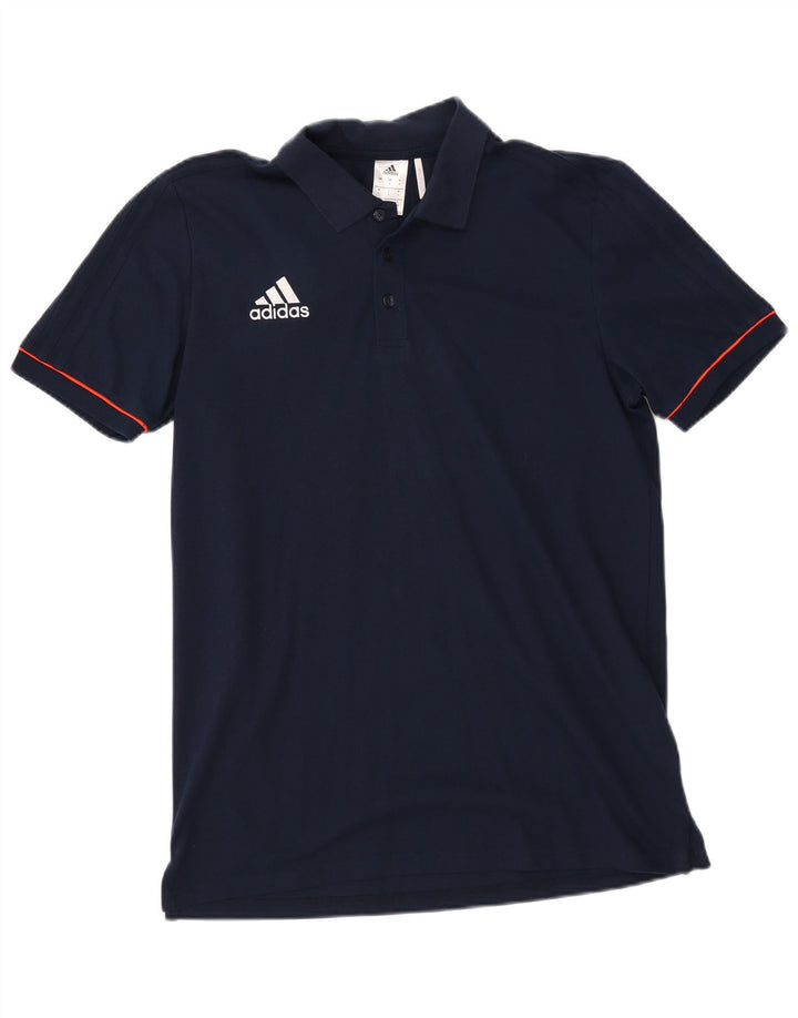 ADIDAS Mens Climalite Polo Shirt Large Navy Blue Cotton