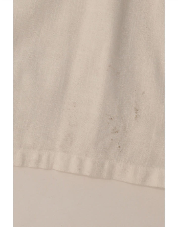 JOHN F GEE Mens Short Sleeve Shirt XL White Cotton Vintage John F Gee and Second-Hand John F Gee from Messina Hembry 