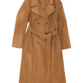 Benetton Womens Double Breasted Coat IT 44 Medium Beige Wool