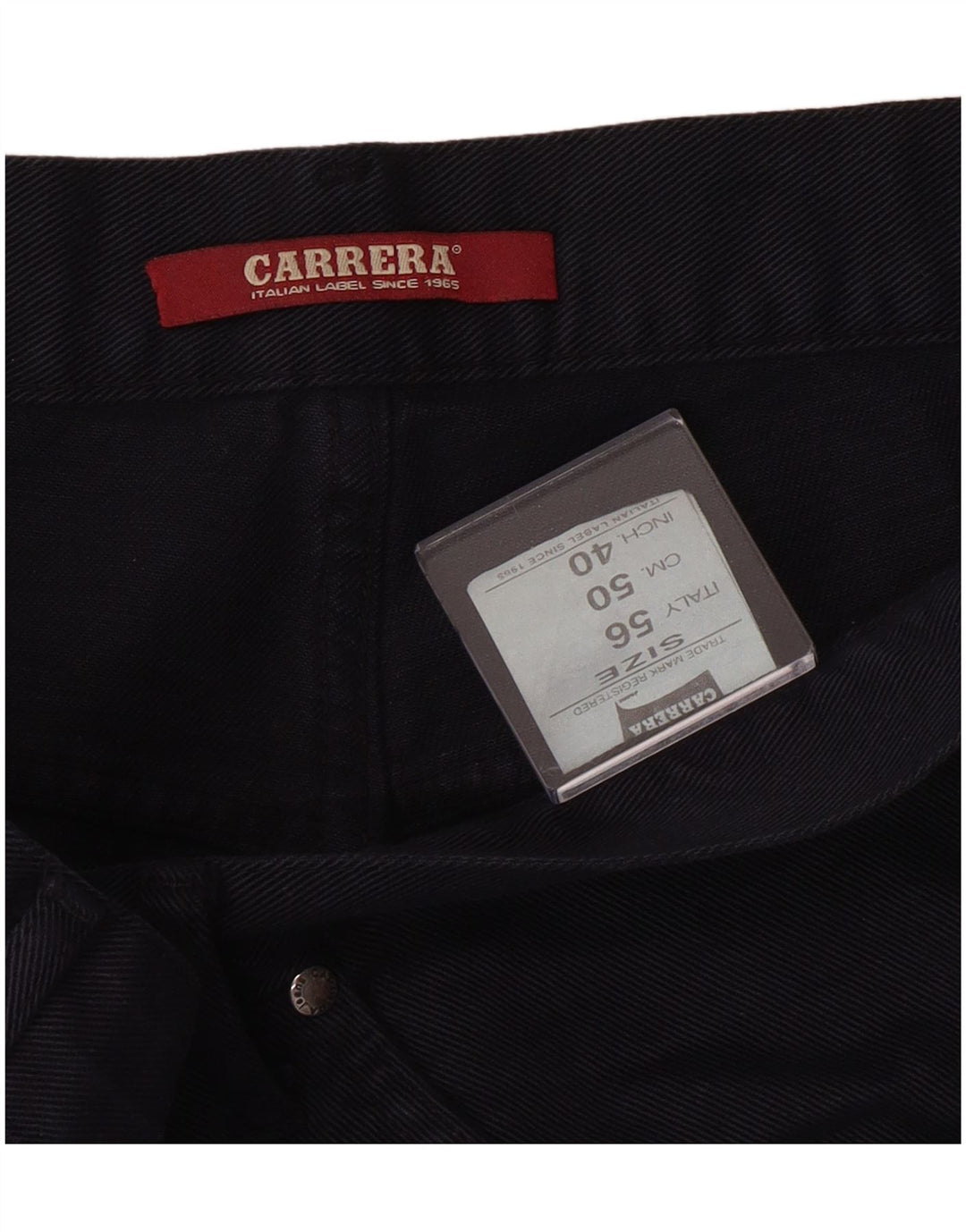 Carrera Mens Straight Jeans W40 L31 Navy Blue Cotton