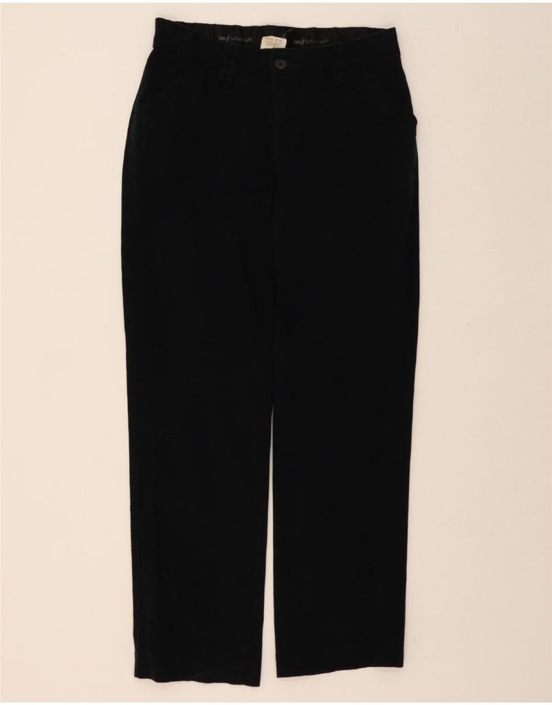 LEE Womens Straight Casual Trousers US 12 Large W32 L32 Black Cotton Vintage Lee and Second-Hand Lee from Messina Hembry 