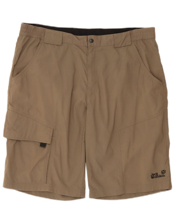 Jack Wolfskin Mens Cargo Shorts  W37 Large Brown Polyamide