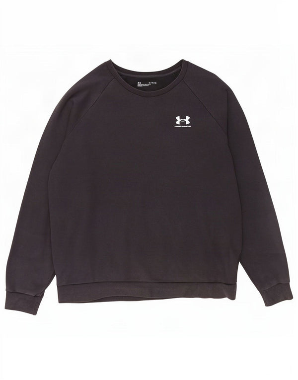 Under Armour Mens Sweatshirt Jumper XL Black Cotton