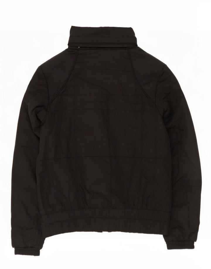 Nike Womens Hooded Padded Jacket UK 10/12 Medium Black Polyester