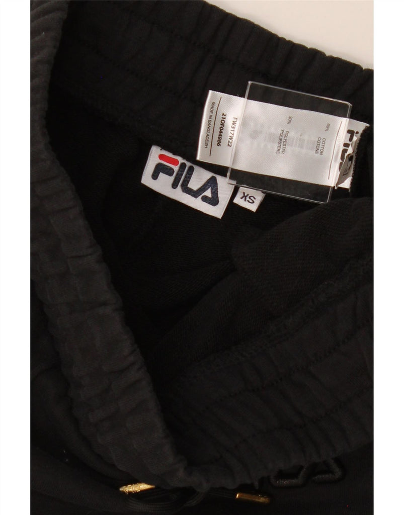 FILA Womens Tracksuit Trousers Joggers UK 6 XS  Black Cotton Vintage Fila and Second-Hand Fila from Messina Hembry 