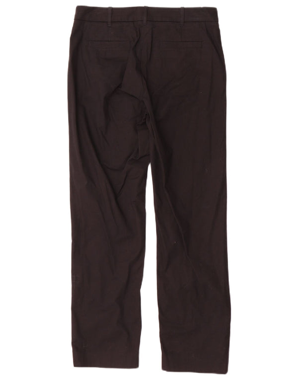 Hobbs Womens Straight Chino Trousers UK 8 Small W28 L28 Black Cotton