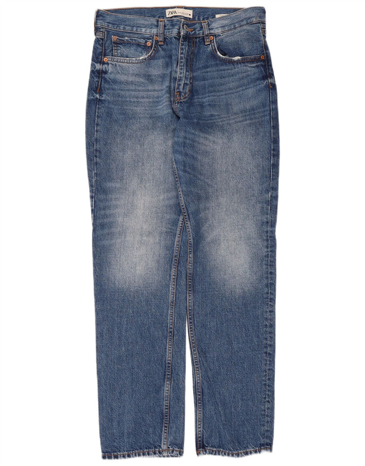 Zara Womens Straight Jeans EU 40 Medium W30 L30 Blue Cotton