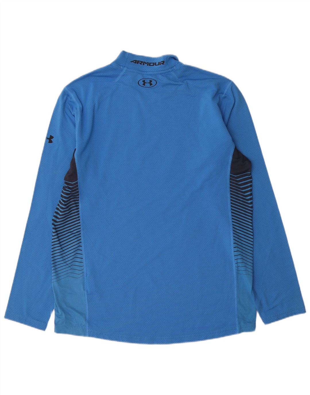 Under Armour Mens Top Long Sleeve Large Blue Polyester
