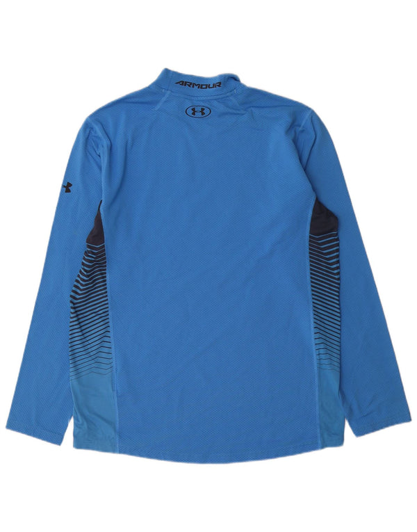 Under Armour Mens Top Long Sleeve Large Blue Polyester