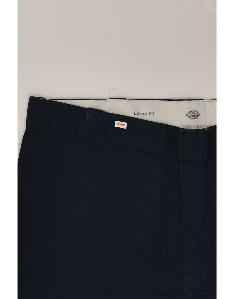 DICKIES Mens Tapered Loose Fit Casual Trousers W44 L24 Navy Blue Polyester | Vintage Dickies | Thrift | Second-Hand Dickies | Used Clothing | Messina Hembry 