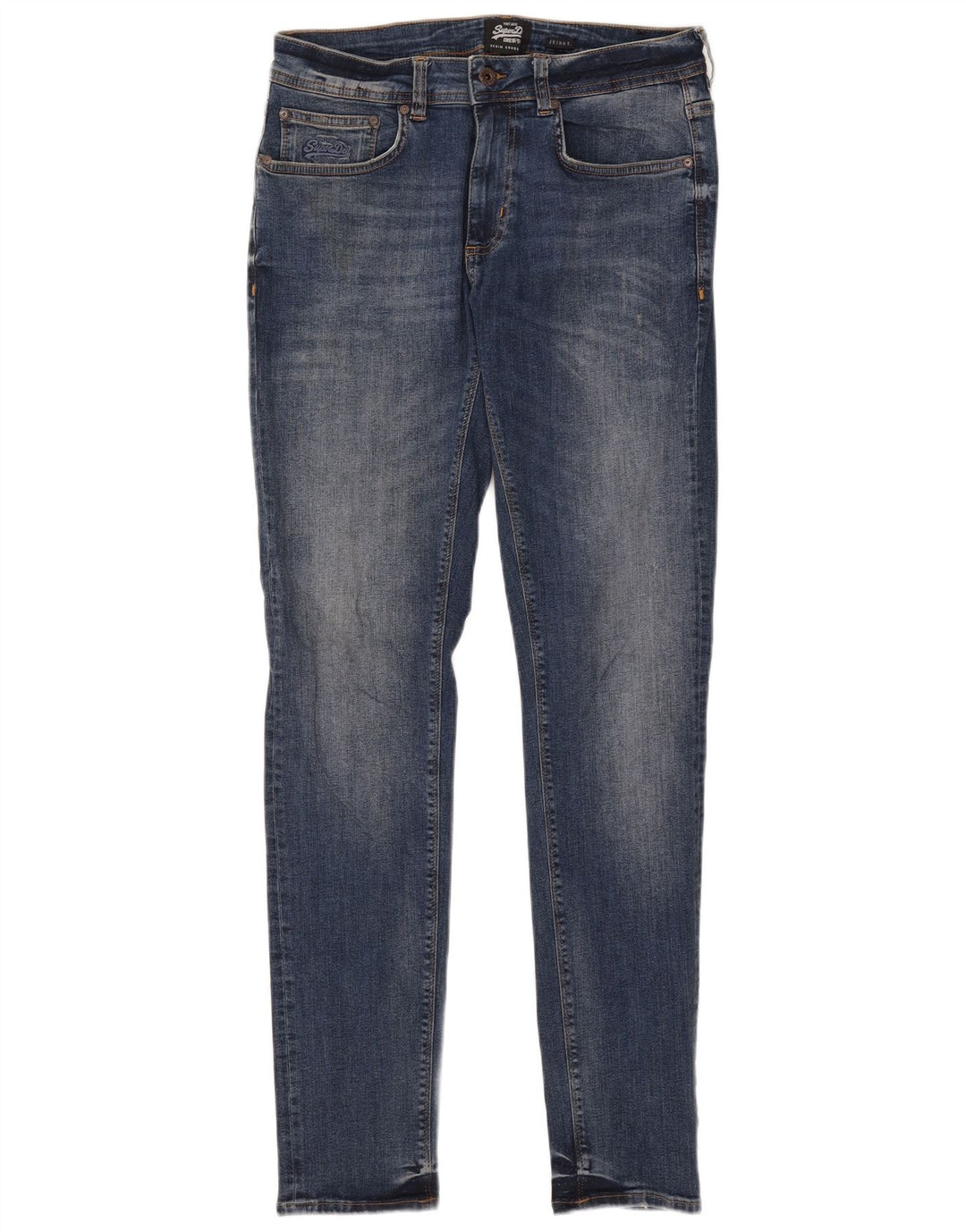 Superdry Womens Skinny Jeans W32 L32 Blue Cotton