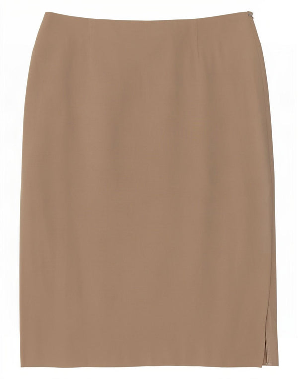 Monsoon Womens Straight Skirt UK 14 Large W32 Beige Cotton