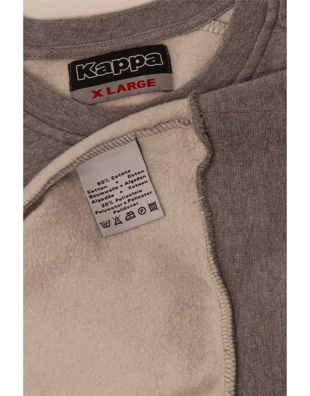 Kappa Mens Sweatshirt Jumper XL Grey Cotton