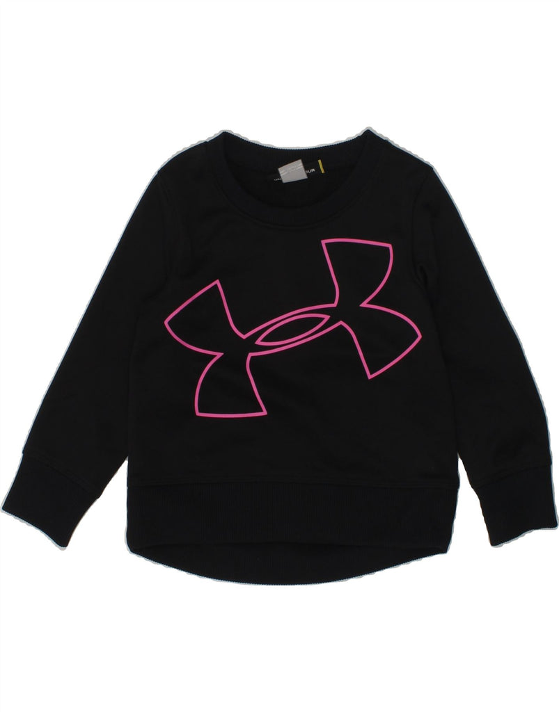 UNDER ARMOUR Baby Girls Graphic Sweatshirt Jumper 18-24 Months Black | Vintage Under Armour | Thrift | Second-Hand Under Armour | Used Clothing | Messina Hembry 
