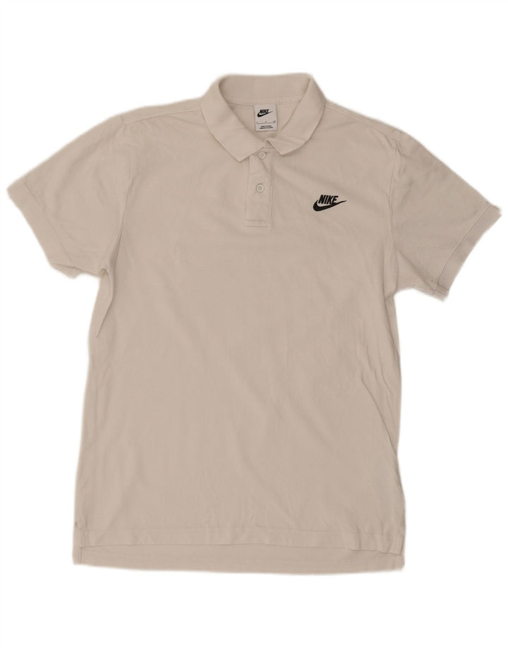 Nike Mens Polo Shirt Small White Cotton