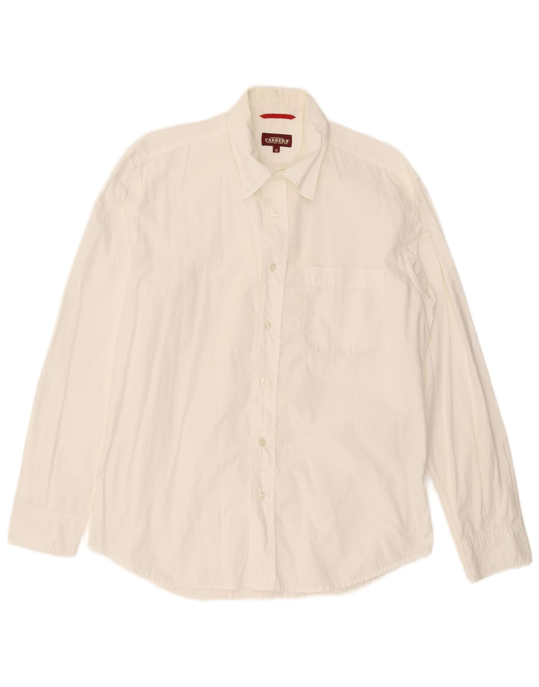 CARRERA Mens Shirt Medium White Cotton