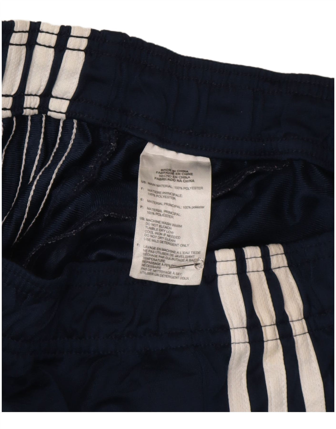 Adidas Mens Tracksuit Trousers Medium Navy Blue Polyester