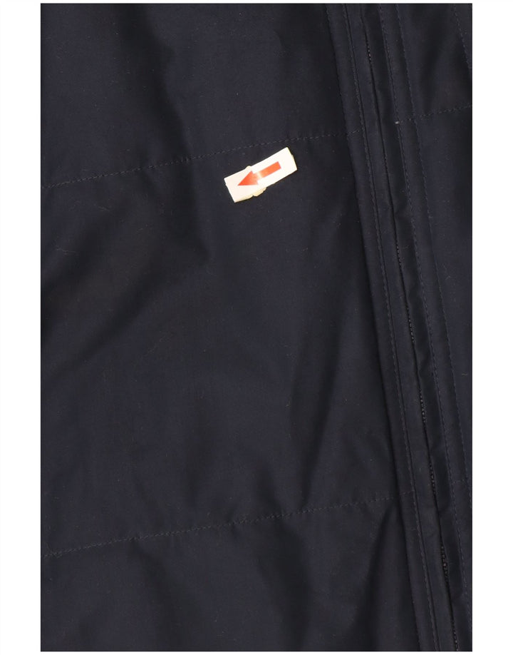 Adidas Boys Hooded Padded Jacket 15-16 Years Navy Blue Polyester