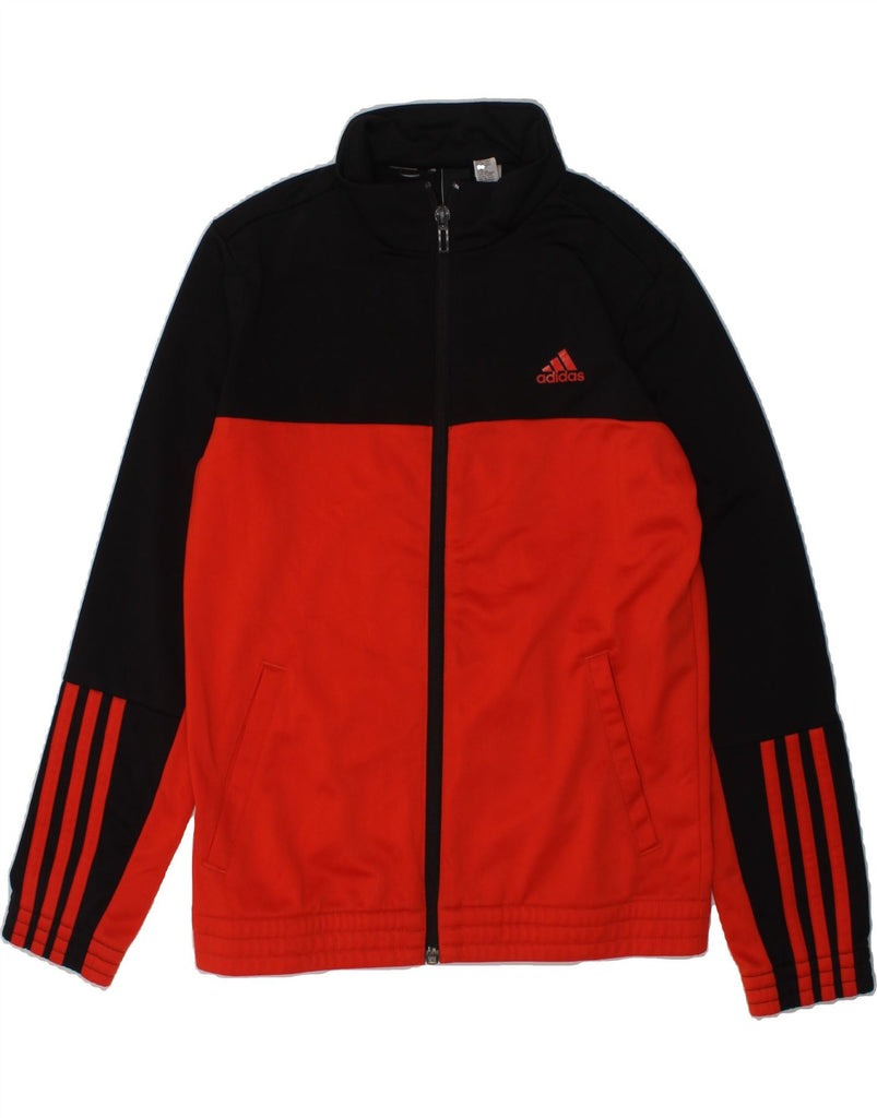 ADIDAS Boys Tracksuit Top Jacket 9-10 Years Red Colourblock | Vintage Adidas | Thrift | Second-Hand Adidas | Used Clothing | Messina Hembry 