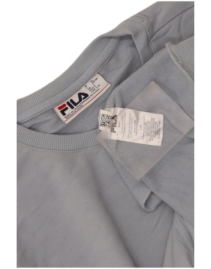 Fila Womens Sweatshirt Jumper UK 16 Large Blue Cotton