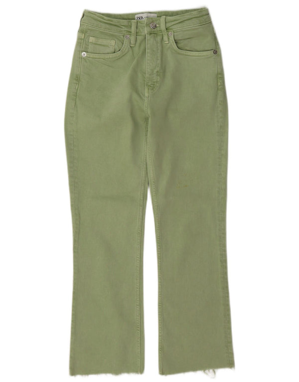 Zara Womens Straight Jeans EU 34 2XS W24 L27 Green
