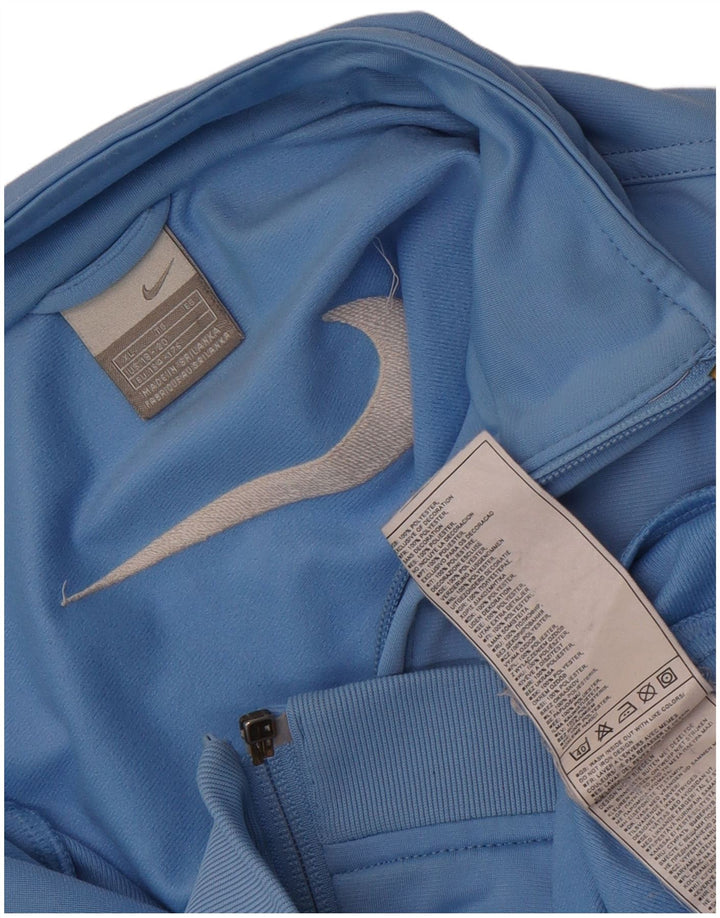 Nike Boys Graphic Tracksuit Top Jacket 13-14 Years XL Blue Polyester