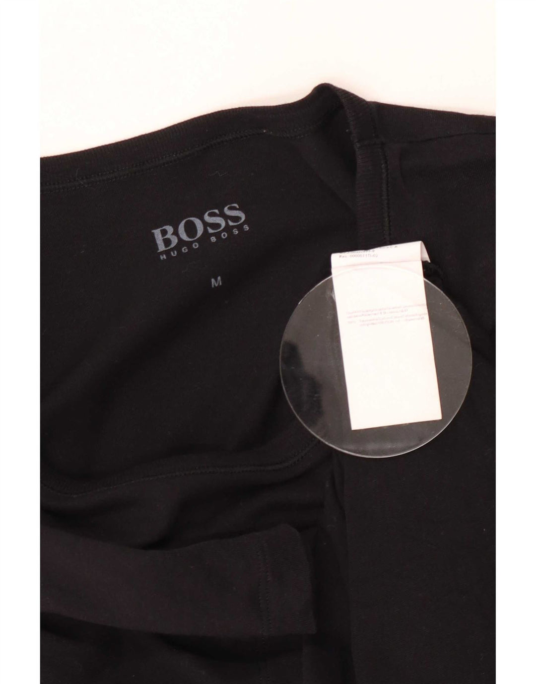 Hugo Boss Mens T-Shirt Top Medium Black Cotton