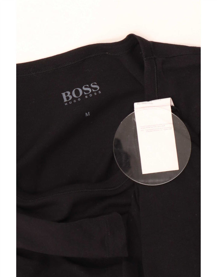 Hugo Boss Mens T-Shirt Top Medium Black Cotton