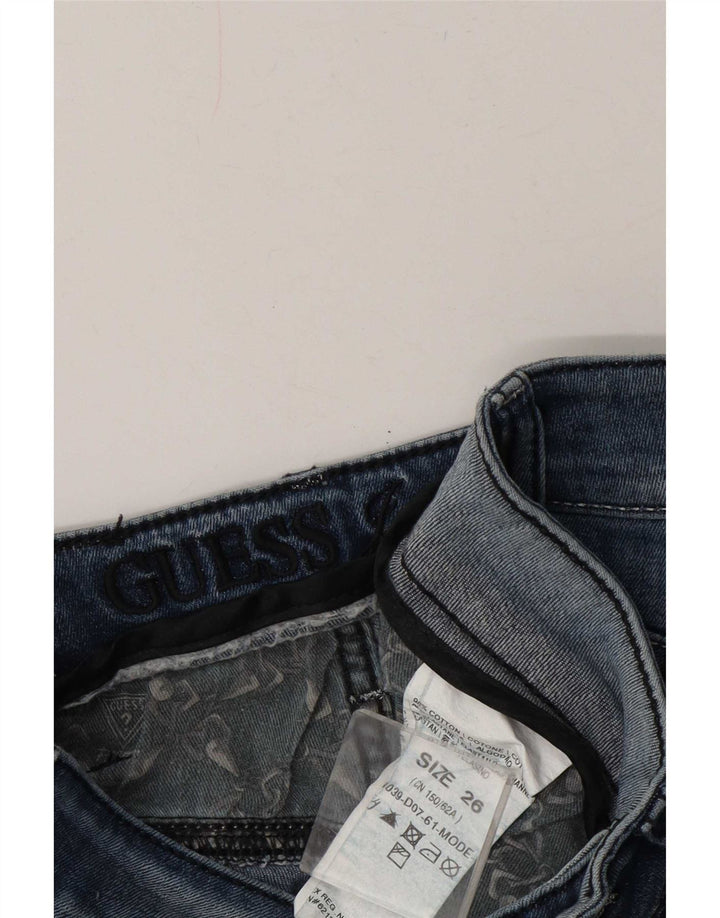 Guess Womens Slim Jeans W26 L34 Blue Cotton
