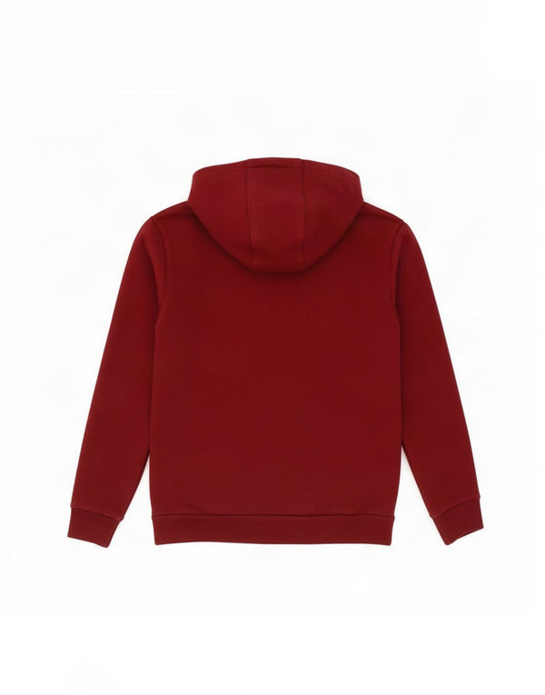 Adidas Boys Graphic Hoodie Jumper 9-10 Years Burgundy Cotton