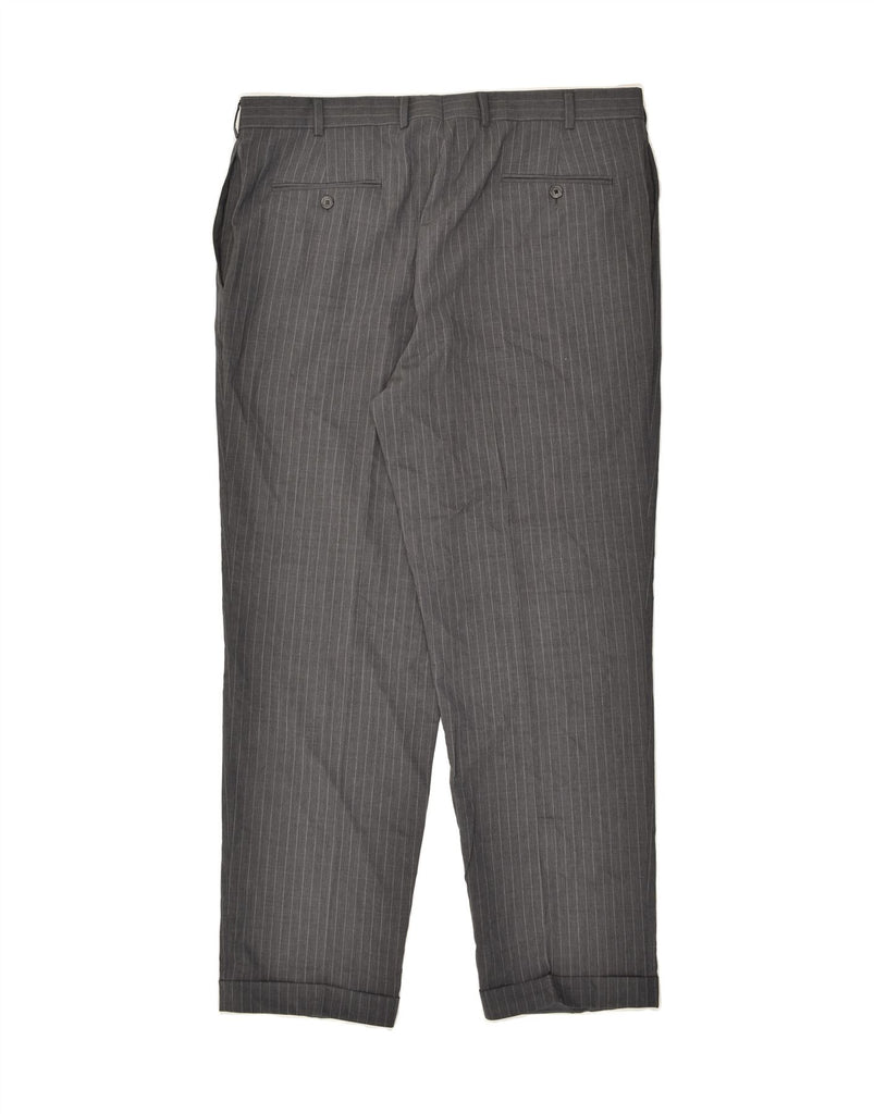 BROOKS BROTHERS Mens Straight Suit Trousers W41 L31  Grey Pinstripe | Vintage Brooks Brothers | Thrift | Second-Hand Brooks Brothers | Used Clothing | Messina Hembry 