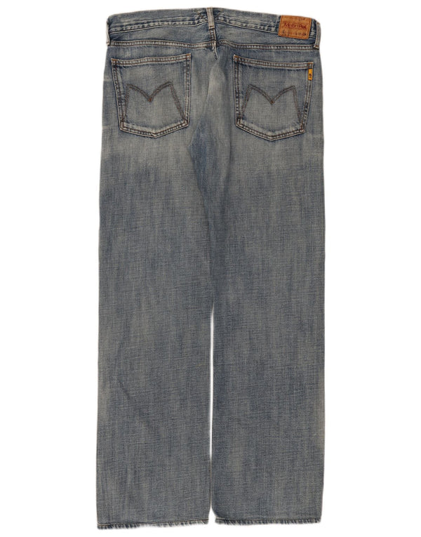 Meltin' Pot Mens Morgan Straight Jeans W33 L32 Blue Cotton