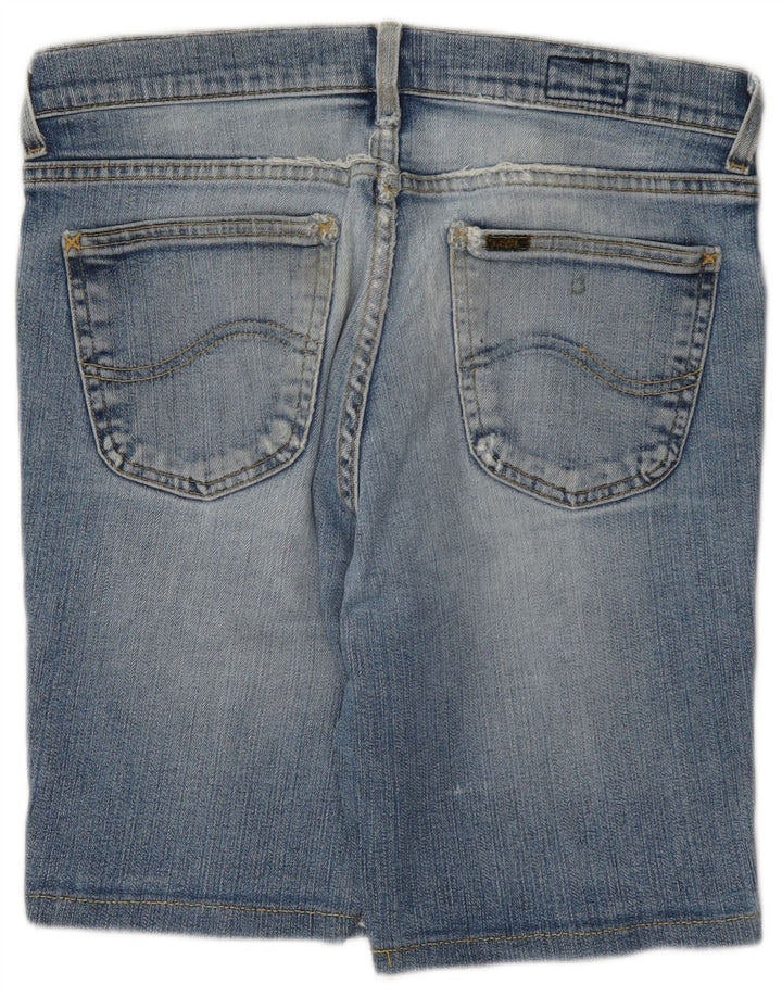 Lee Womens REED Distressed Denim Shorts W34 Large Blue Cotton