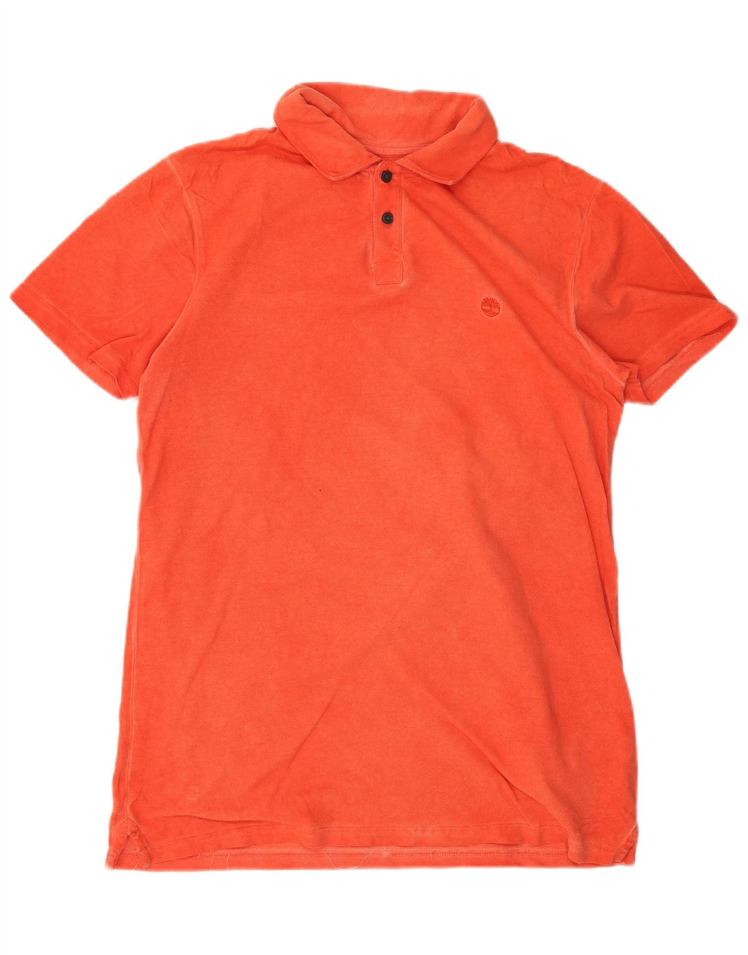 Timberland Mens Polo Shirt Medium Orange Cotton