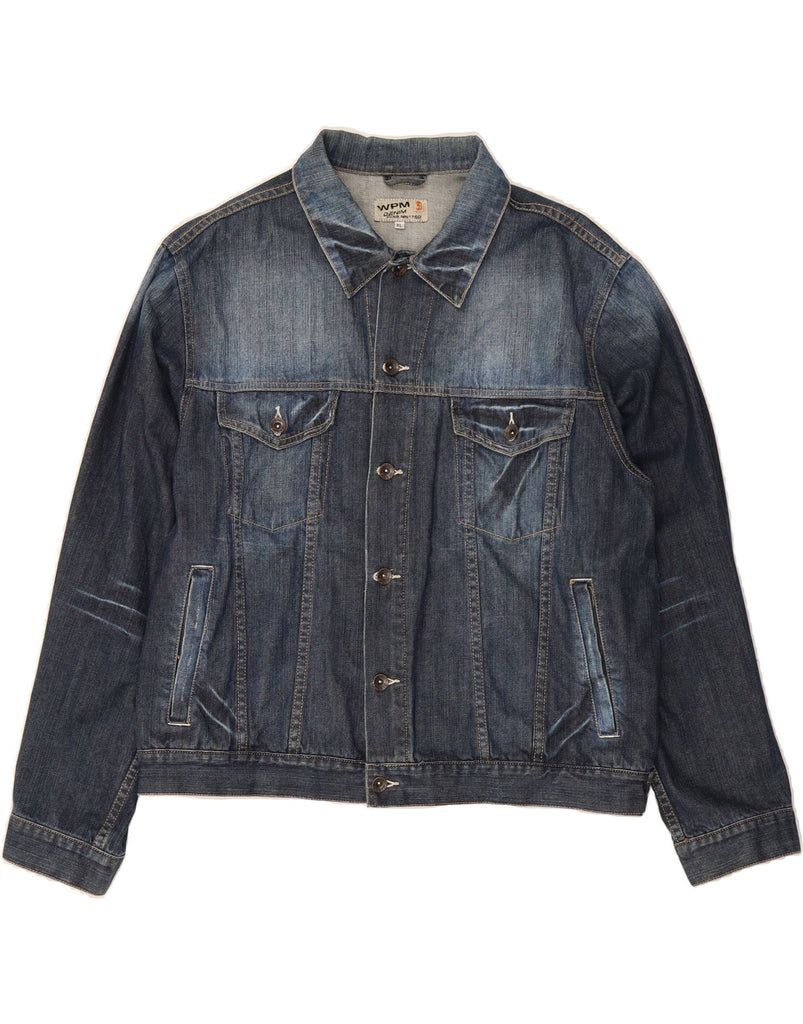 WPM Mens Denim Jacket UK 42 XL Navy Blue Cotton Vintage WPM and Second-Hand WPM from Messina Hembry 