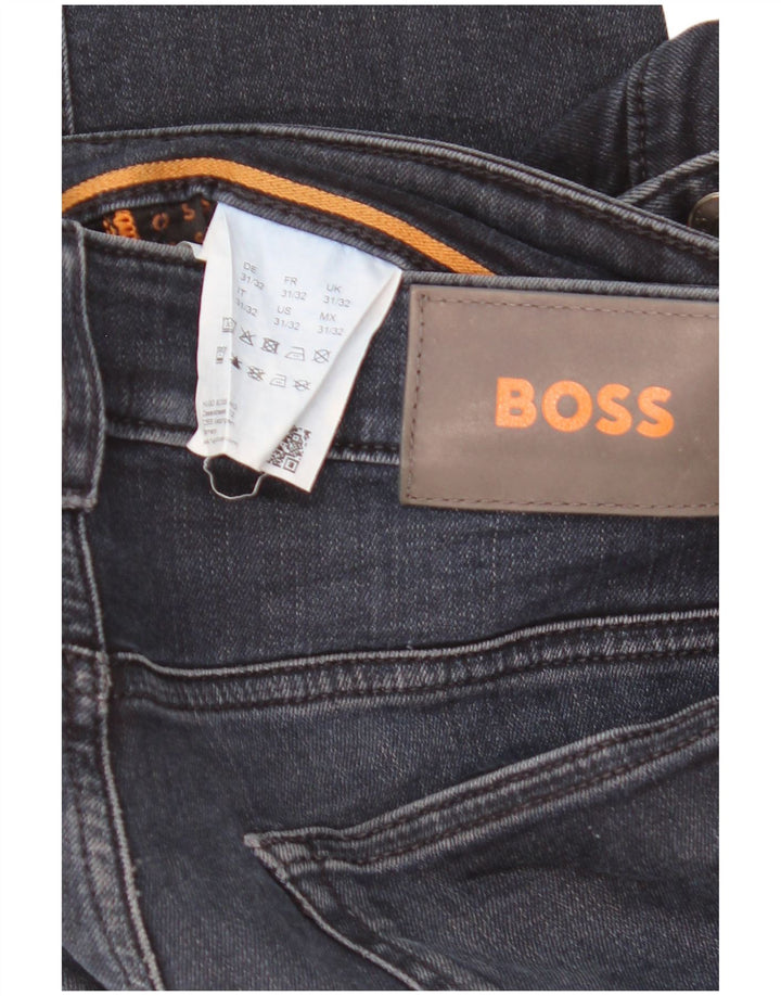 Hugo Boss Mens Slim Jeans W31 L32 Navy Blue Cotton