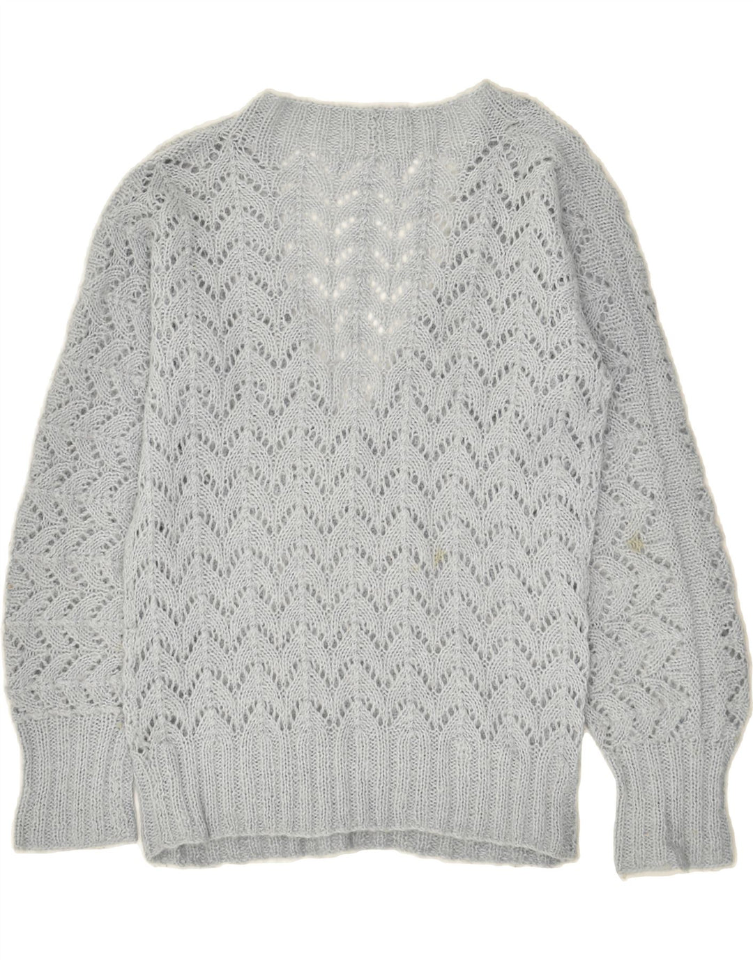 VINTAGE Womens V-Neck Jumper Sweater UK 10 Small Grey | Vintage Vintage | Thrift | Second-Hand Vintage | Used Clothing | Messina Hembry 