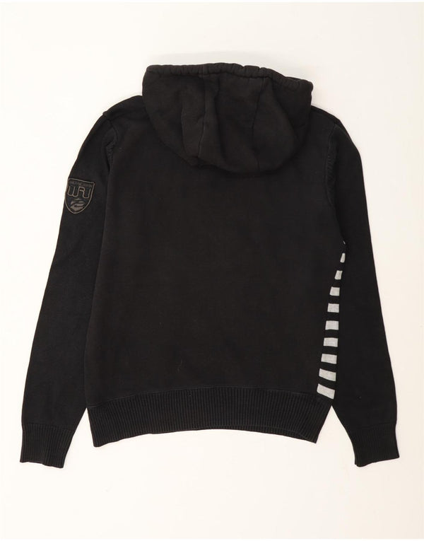 Jack & Jones Mens Hoodie Jumper Small Black Striped Cotton