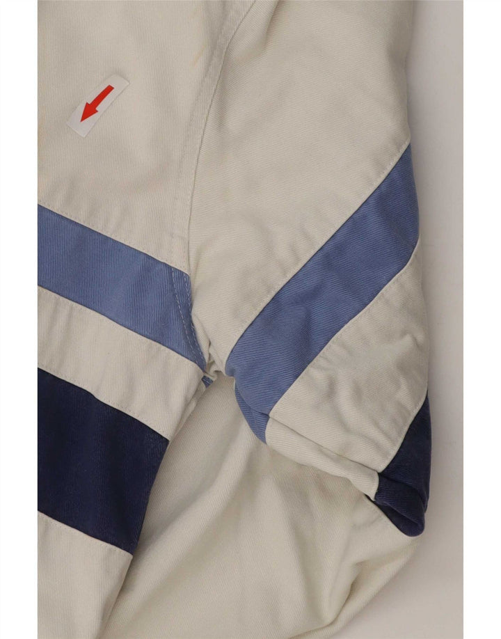 Crew Clothing Mens Pullover Shirt Medium White Striped Cotton