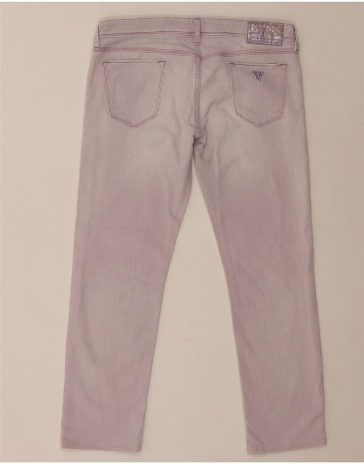 Guess Womens Slim Jeans W30 L26 Purple Cotton