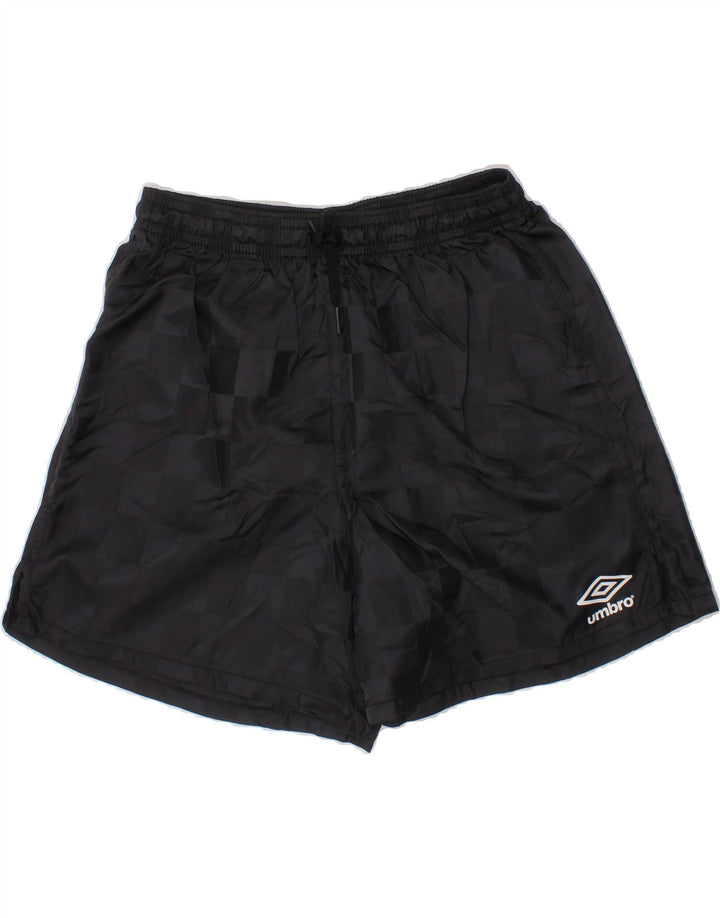 UMBRO Boys Sport Shorts 7-8 Years Small Black Nylon Vintage Umbro and Second-Hand Umbro from Messina Hembry 