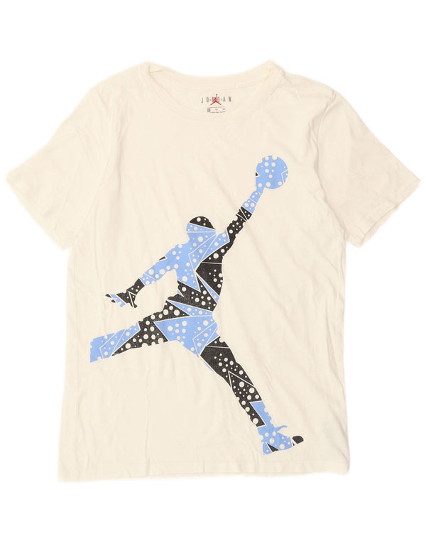 Jordan Boys Graphic T-Shirt Top 13-14 Years XL White Cotton