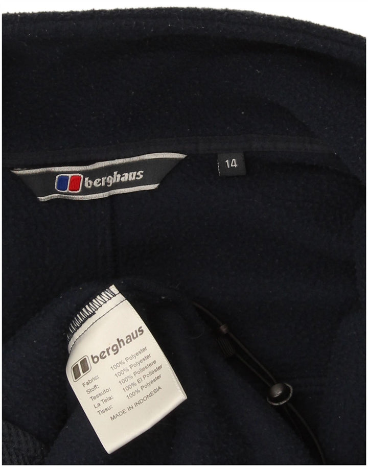 Berghaus Womens Fleece Jacket UK 14 Large Navy Blue Polyester
